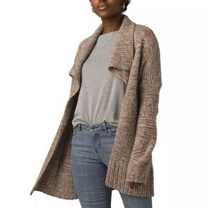 Prana Suki Duster Cardigan Chunky Open Front Antique Bronze Medium